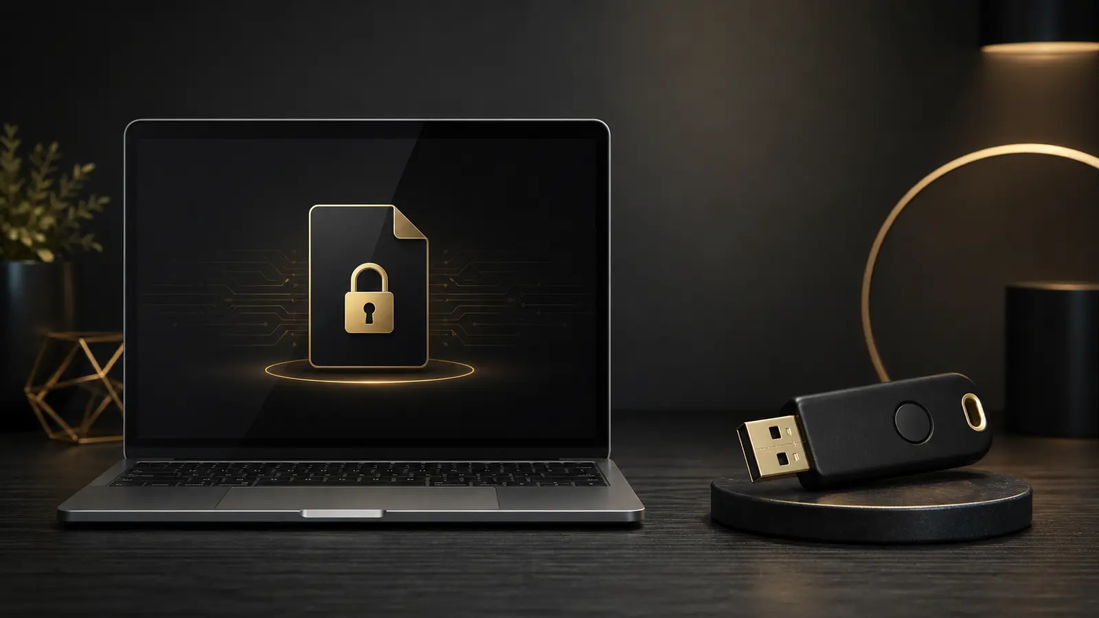 Comparación visual entre certificado digital en archivo y token USB